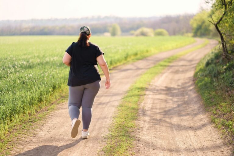 woman walking outside